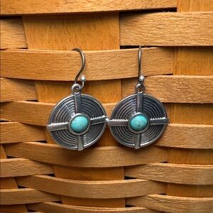 Southwest Silver and Turquoise Earrings